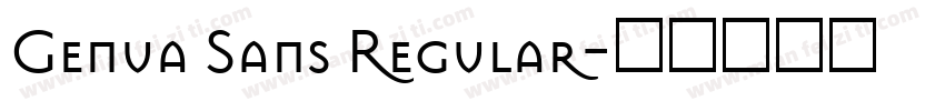 Genua Sans Regular字体转换